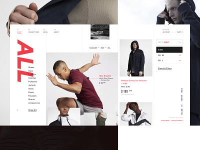 HI—PE Clothing Store Shop Page clothing colors design ecommerce grid layout minimal photography store typography ui ux web