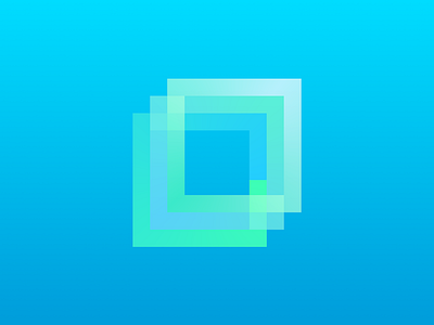 Square figure data icon logo