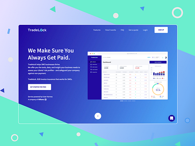 Tradelock Insurance - Landing Page