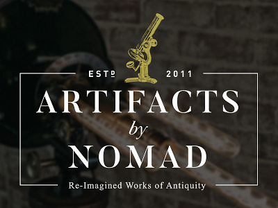 Artifacts by Nomad rebranding antique branding logo vintage