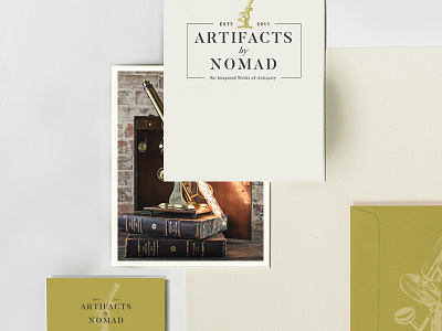 Artifacts by Nomad Stationary card gold indesign print stationary