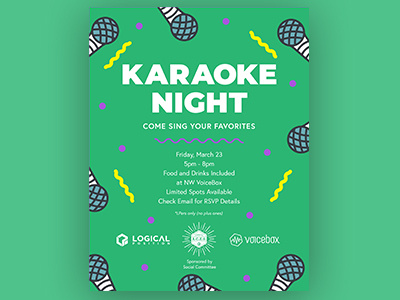 Karaoke Night Poster event illustator karaoke poster poster art poster design