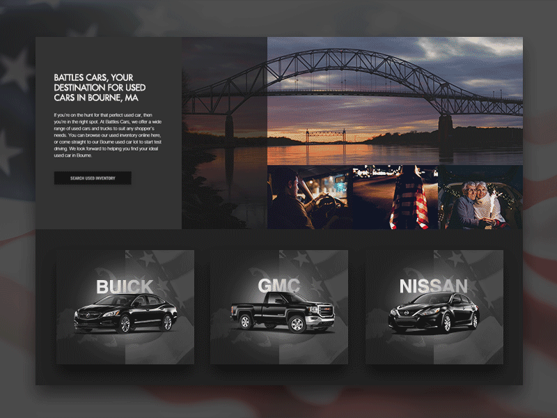 Used Vehicles in Bourne, MA automotive branding graphic design homepage ui visual design web design website design