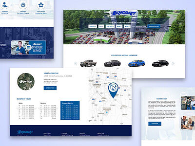 Ricart Automotive Group automotive desktop ui visual design web design