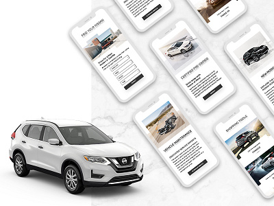 Luxury Dealership Mobile Mocks automotive homepage luxury uid visual design web design website design