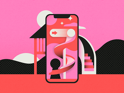 Slide to unlock 🔓 illustration illustrator iphone lock pattern playground polkadot slide ui unlock vector vibrant