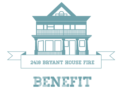 2418 Bryant House Fire fire house illustration print screen print type