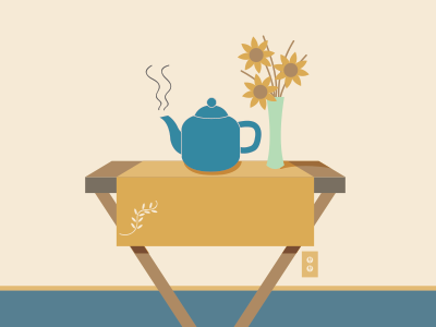 Tea Time illustration tea teapot