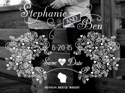 Stephanie and Ben Save the Dates invitation save the dates wedding