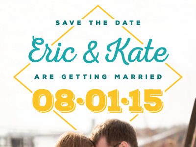 Eric and Kate invitation save the dates wedding