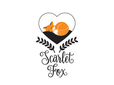 Scarlet Fox baby baby shower fox illustration orange