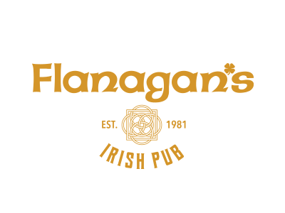 Flanagans bar branding celtic irish logo pub restaurant