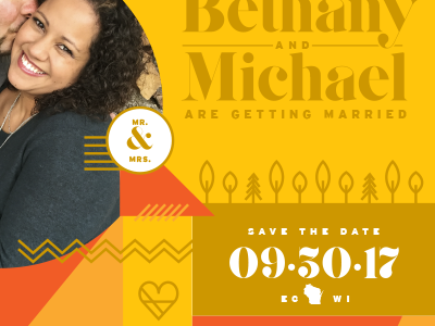 Behtany & Michael save the dates wedding