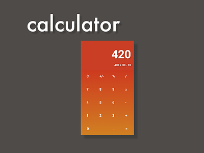Daily UI #4 - Calculator adobe xd app calculator daily ui interaction design mobile design ui design visual design