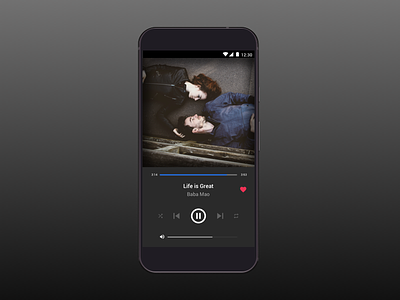Daily UI #9 - Music Player android app app design daily ui interaction design mobile design music player sketch visual design