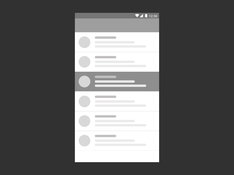 'Delete email' animation after effects android animation material design microinteraction motion design sketch wireframe