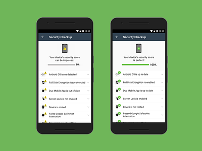 Security Checkup Redesign android ui duo mobile mobile app sketch ui user interface design