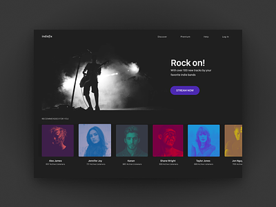 Music Streaming Website figma music streaming ui user interface design visual design web design website