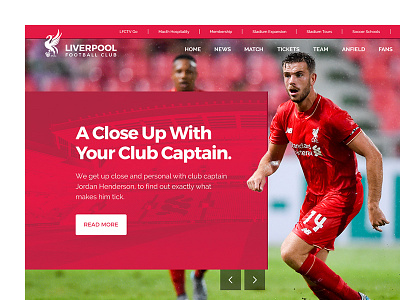 Liverpool FC - Website Design modular design ui design ux design web design website