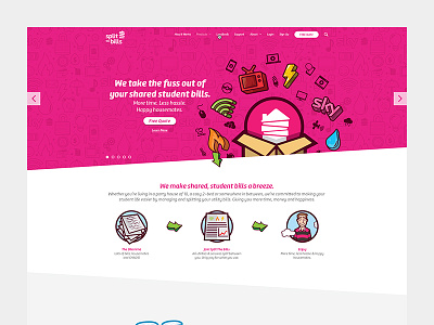 Split The Bills - Website modular design ui design ux design web design website