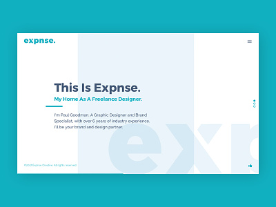 Expnse Website - Home Page modular design ui design ux design web design website