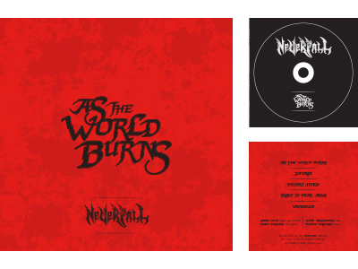 Neverfall Ep album art cd logo thrash metal typography