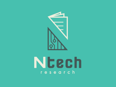 Ntech content graphic design identity logo tech