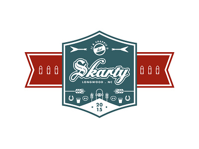 SKARTY Logo beer event label logo skarty skateboarding