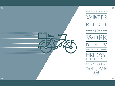 International Winter Bike To Work Day biking charleston charleston moves cycling event graphic design poster