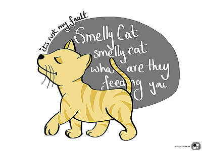 Smelly Cat buffay cartoon cat cats comedy comic cute friends minimal phoebe smelly