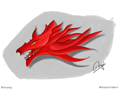 30 Minute design challenge | Speedpainting | D for Dragon 30 challenge creative design digital dragon fire minute painting red speedpaint