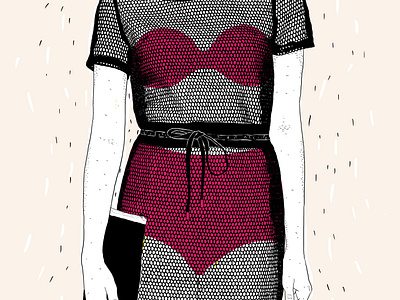 Mesh Dress digital illustration digital painting fashion fashion illustration girl illustration illustrator line drawing photoshop wacom