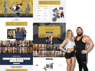 Fitness Challenge Page Design banner branding challenge page creative design fitness fitness banner fitness brand design fitness branding fitness challenge page fitness graphics fitness landing page fitness social media fitness website instagram latest design logo ui