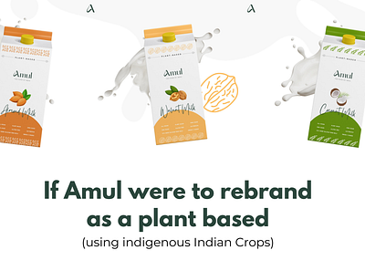 Amul Rebrand amul branddesign branding health and wellness modernlogodesign plantbasedbrand plantbasedproduct plantbrand rebranding visual designer