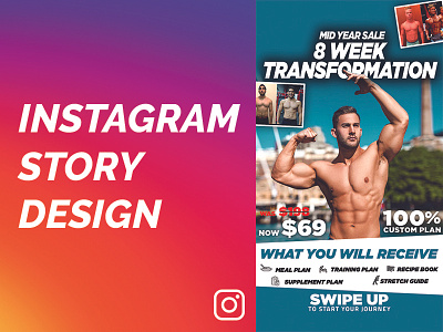 MID YEAR SALE BANNER banner fitness for instagram story