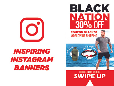 Inspiring Instagram Banner Design ad design dope fitness instagram