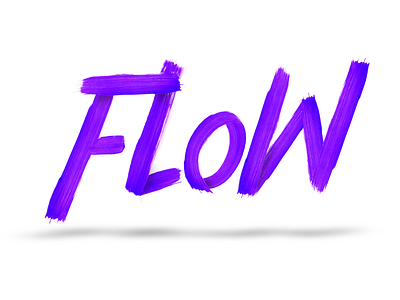 Flow graphicdesign lettering logo