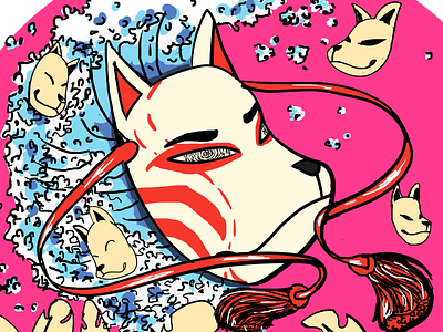 Stay wonder! Kitsune artwork digitalart illustration