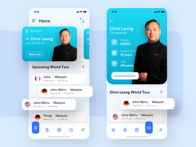 docBook - Personal Doctor Booking App apps blue booking calendar calender clean cool design doctor featured personal schedule trendy ui ui kit world tour