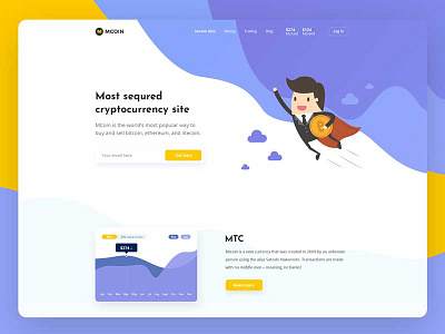 MCOIN - Blockchain Landing Page Concept
