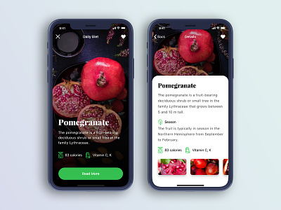 Fruits App 2018 app concept dark design fruits iphone x new trendy typography ui