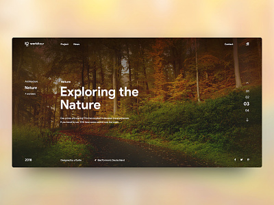 WorldTour - Homepage 2018 concept design homepage nature tour travel trendy ui ux website
