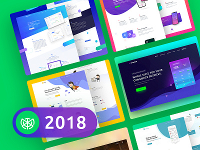 Looking Back at 2018 2018 2019 happy new year landing page popular shot top trendy ui uiux ux ui ux design