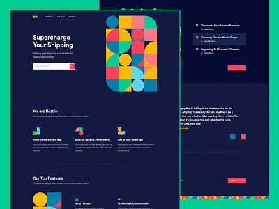 Pattern Landing Page Concept 2019 agency color concept dark delivery design green landing new page popular shipping theme trendy typography ui ux vector website