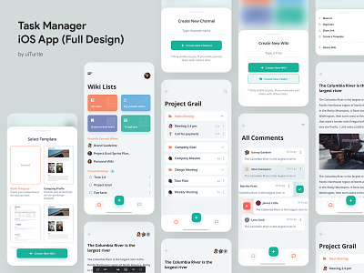 Task Manager App (Full Design) 2019 app comments concept design list new popular project task task manager template todo todo list todolist trendy ui ux