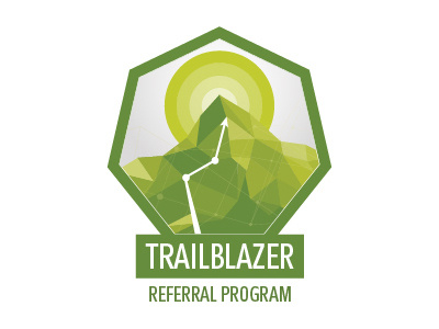 Fidelity Trailblazer Referral Program Badge employment brand identity logo