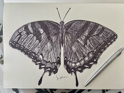 Ballpen Butterfly