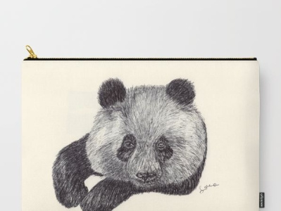 Society 6 Panda ballpen design drawing illustration society6 society6 frame wallart sociey6