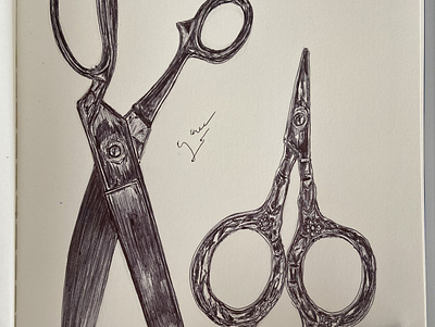Ballpen Scissors ✂️ ballpen ballpointpen design drawing handdrawing illustration scissors sketch ✂️