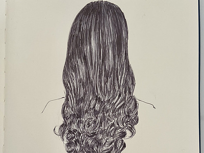 Ballpen Hair Style 💇🏻‍♀️ ballpen design drawing hair haircut hairstyle illustration sketch